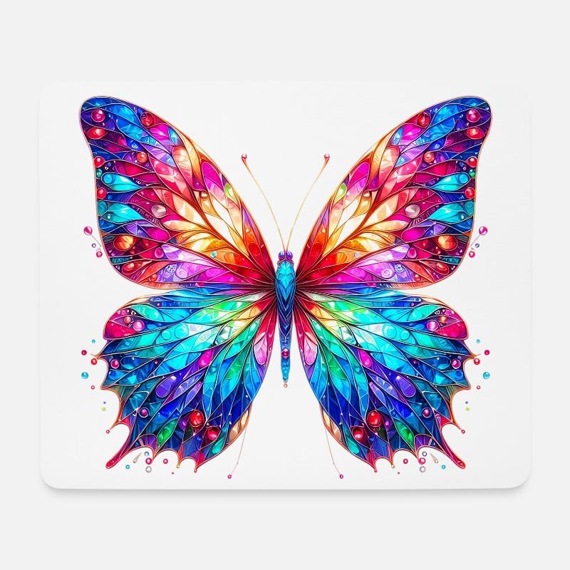 Schmetterling - Mousepad (Querformat) - Weiß