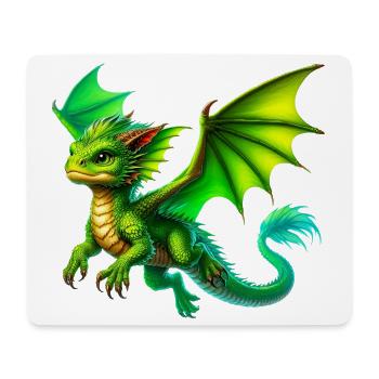 Drache - Mousepad (Querformat) - Weiß - Vorne
