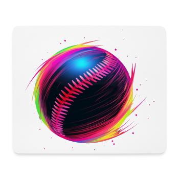Baseball Ball Vaporwave - Mousepad (Querformat) - Weiß - Vorne