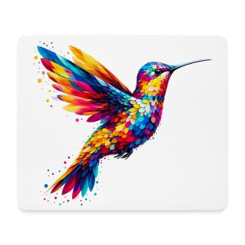 Colibri - Tapis de souris (format paysage) - blanc - Devant