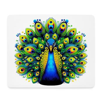 Paon - Tapis de souris (format paysage) - blanc - Devant
