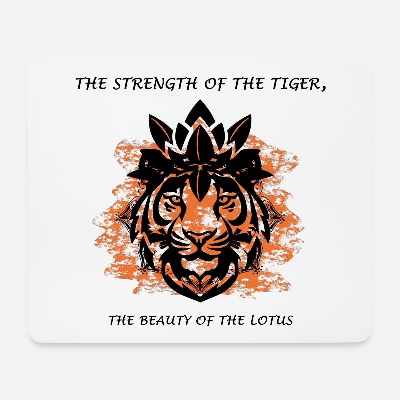 Tiger Lotus India - Mouse Pad (horizontal) - white