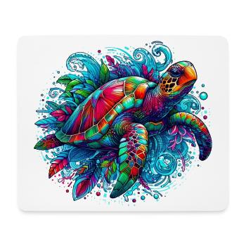 Schildkröte - Mousepad (Querformat) - Weiß - Vorne