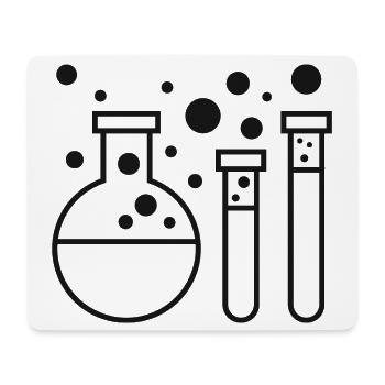 Chemistry experiment test tubes - Mouse Pad (horizontal) - white - Front