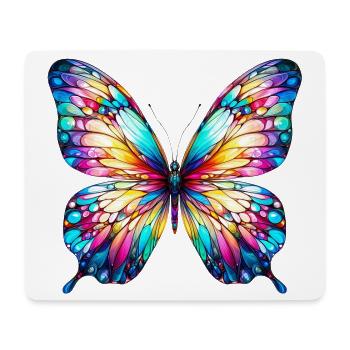 Papillon - Tapis de souris (format paysage) - blanc - Devant