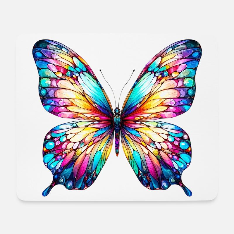 Schmetterling - Mousepad (Querformat) - Weiß