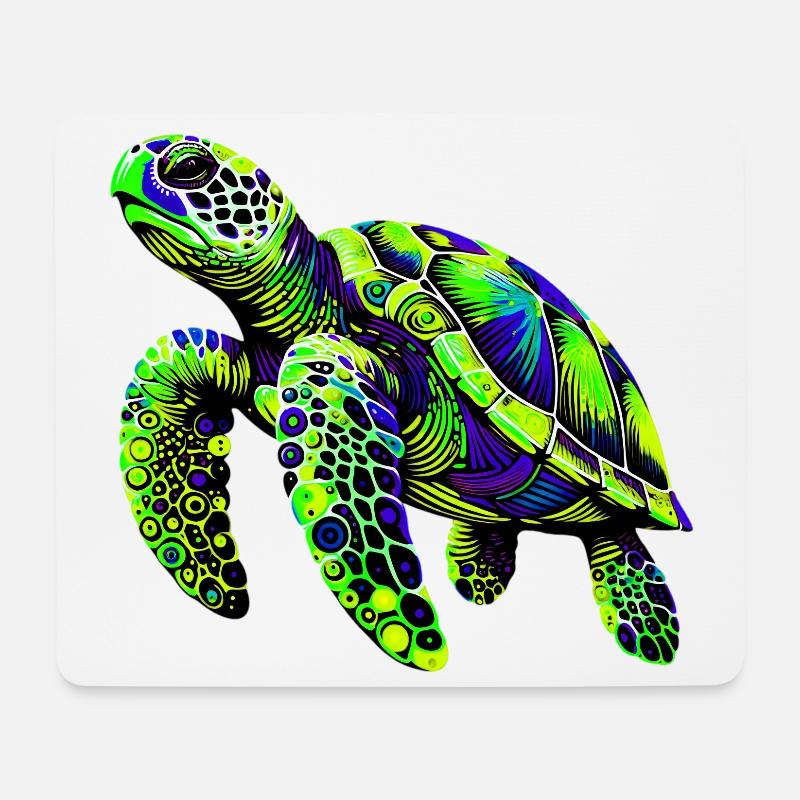 Schildkröte - Mousepad (Querformat) - Weiß
