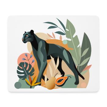 Panther im Dschungel - Stilvolle Tierillustration - Mousepad (Querformat) - Weiß - Vorne