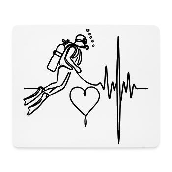 Diving in the heart - Mouse Pad (horizontal) - white - Front