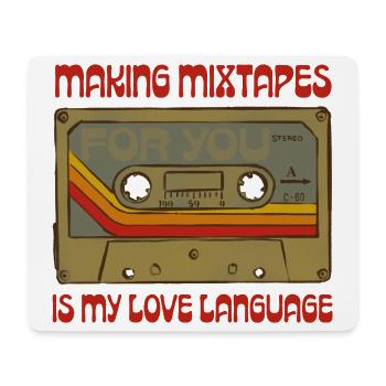 Mixtapes sind meine Liebessprache - Mousepad (Querformat) - Weiß - Vorne