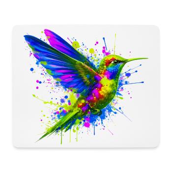 Colibri - Tapis de souris (format paysage) - blanc - Devant