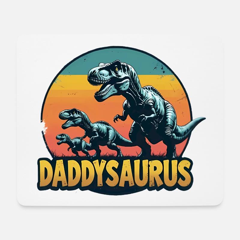 Daddysaurus - Mousepad (Querformat) - Weiß