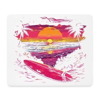 Surf Look des années 90 - Tapis de souris (format paysage) - blanc - Devant