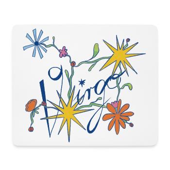 Virgo – Verspielte Sternzeichen-Illustration - Mousepad (Querformat) - Weiß - Vorne