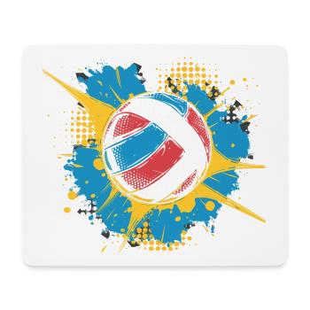 Ballon de volley-ball Street Art - Tapis de souris (format paysage) - blanc - Devant