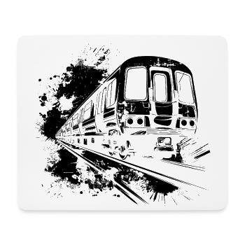 Train Paint Blobs - Mouse Pad (horizontal) - white - Front
