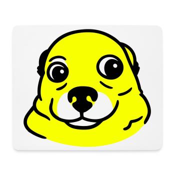 Anxious Dog in Pop Art Style - Mouse Pad (horizontal) - white - Front