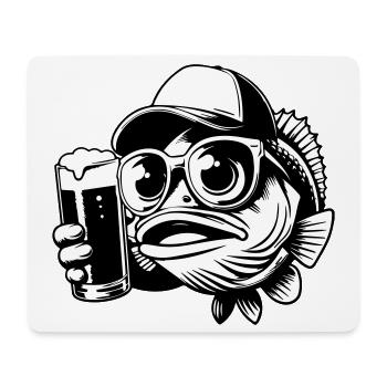Fishing Beer Buddy - Mouse Pad (horizontal) - white - Front