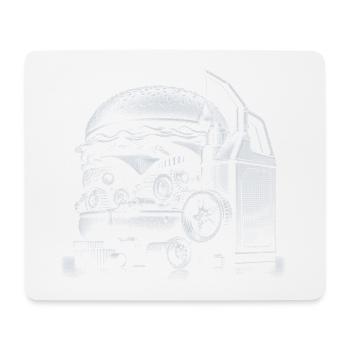 T-shirt d’illustration de food truck vintage - Tapis de souris (format paysage) - blanc - Devant