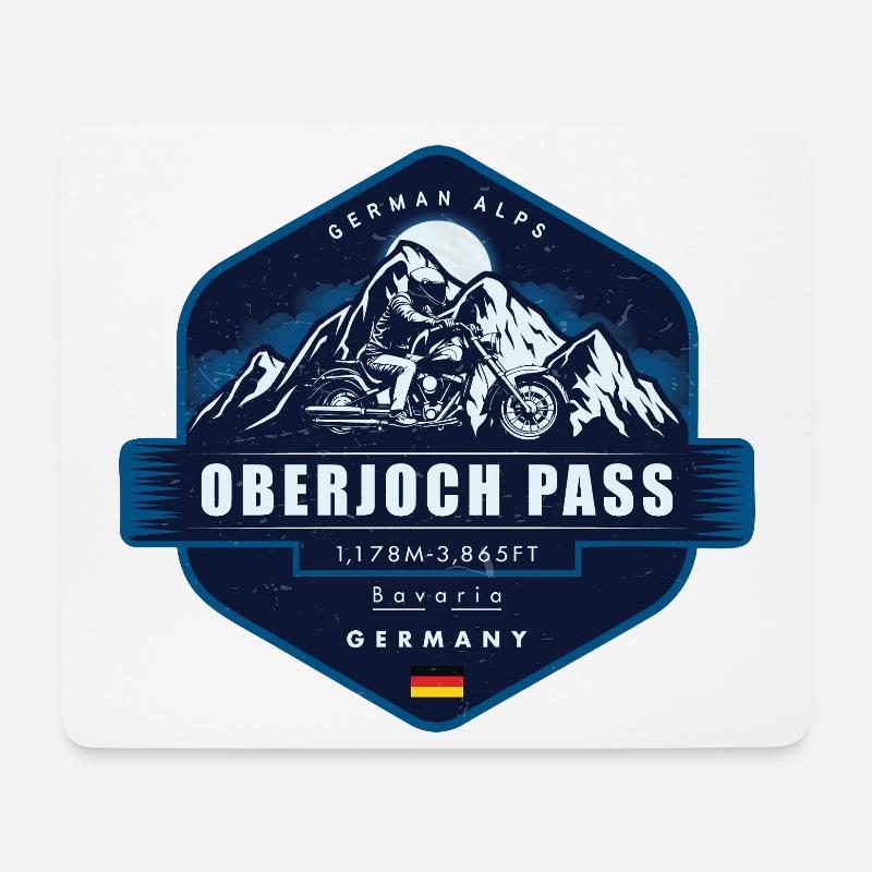 Oberjochpass , Bayern, Deutschland - Mousepad (Querformat) - Weiß