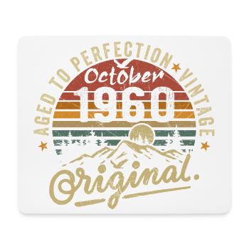 1960 Geboren im oktober 1960 Jahrgang oktober 1960 - Mousepad (Querformat) - Weiß - Vorne