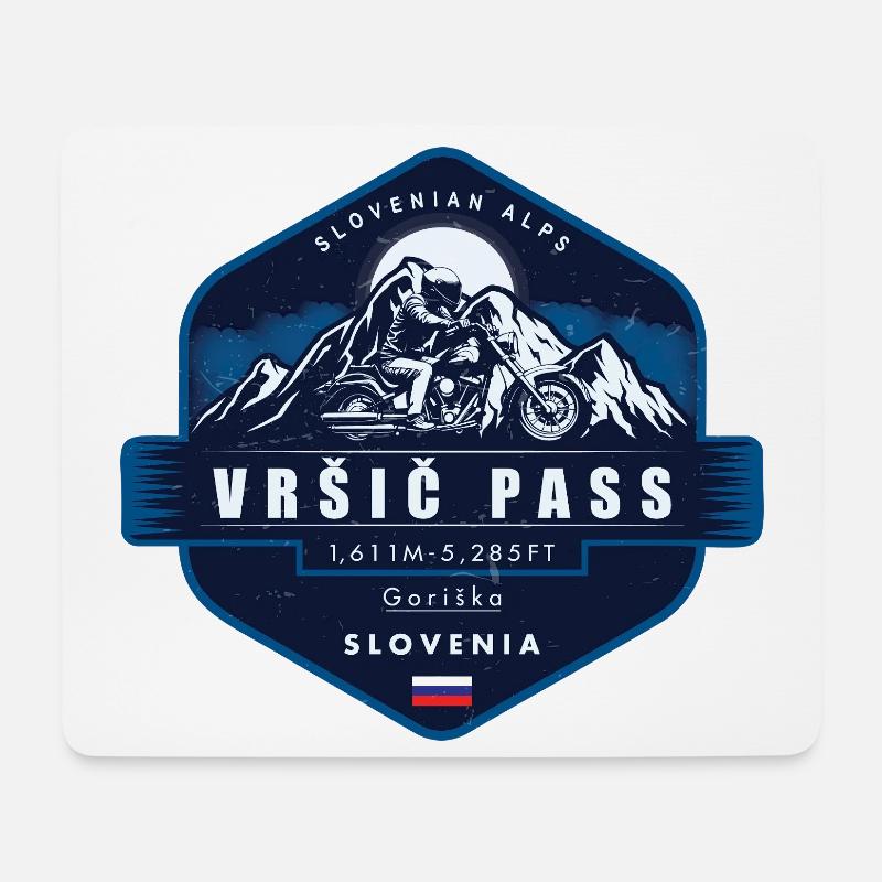 Vršič-Pass, Slowenische Alp , Slowenien - Mousepad (Querformat) - Weiß