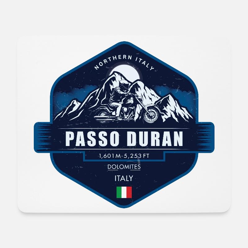 Passo Duran – Dolomites , Italy - Mouse Pad (horizontal) - white