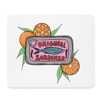 Les sardines originales peuvent être conçues par le pop art avec des oranges - Tapis de souris (format paysage) - blanc - Devant