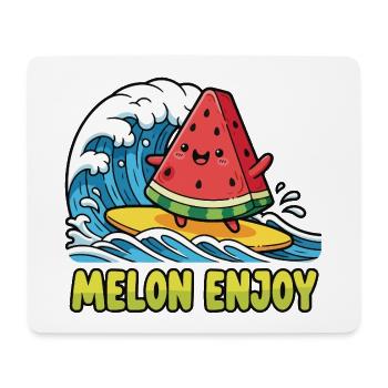 Surfing Watermelon - Mouse Pad (horizontal) - white - Front