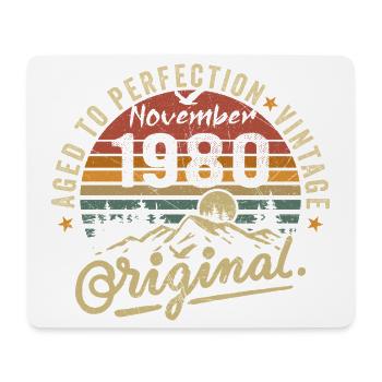 november 1980 Geburtstag november 1980 - Mousepad (Querformat) - Weiß - Vorne