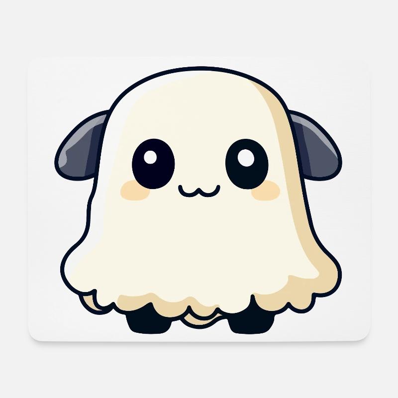 Schaf Halloween Geist - Mousepad (Querformat) - Weiß