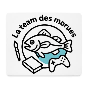 Poisson Artiste Gamer - Tapis de souris (format paysage) - blanc - Devant