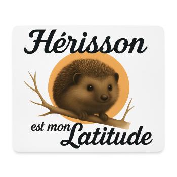 Hedgehog in latitude - Mouse Pad (horizontal) - white - Front