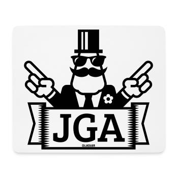 JGA Handzeichen (Junggesellenabschied / 1C) - Mousepad (Querformat) - Weiß - Vorne