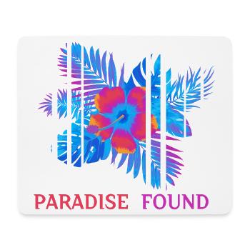 Hibiskus Neon Paradies gefunden - Mousepad (Querformat) - Weiß - Vorne