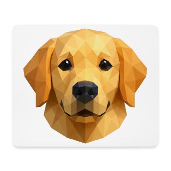 Polygon Golden Retriever Geometric Dog Design - Mouse Pad (horizontal) - white - Front
