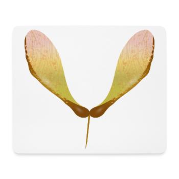 Delicate maple seed – autumnal nature motif - Mouse Pad (horizontal) - white - Front