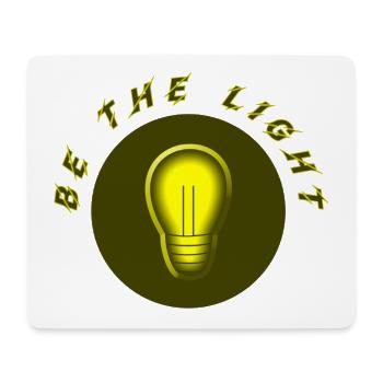 Light Idea Lamp Icon Yellow Circle be the light - Mouse Pad (horizontal) - white - Front