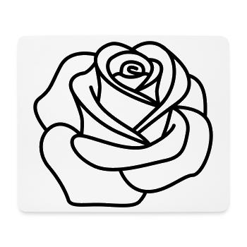 Rose - Tapis de souris (format paysage) - blanc - Devant