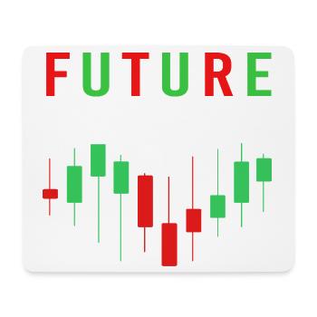 Trading Finanzen Aktien Geld Bitcoin Kapital - Mousepad (Querformat) - Weiß - Vorne