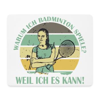 Badminton Player Gifts Badminton Outfits - Mouse Pad (horizontal) - white - Front