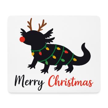 Axolotl Weihnachten Winter Tiere Axolotls - Mousepad (Querformat) - Weiß - Vorne