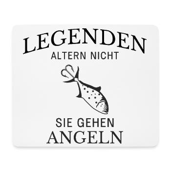 Legends Go Fishing Saying - Mouse Pad (horizontal) - white - Front