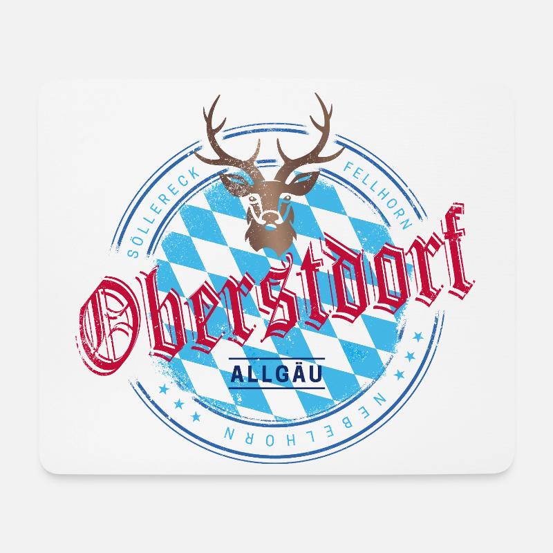 Oberstdorf Bayern Deutschland Allgäu Souvenir - Mousepad (Querformat) - Weiß