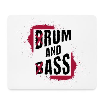 Drum and Bass | Rum and Ass - Mousepad (Querformat) - Weiß - Vorne