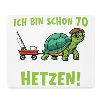 Cadeau du 70e anniversaire de la Tortue - Tapis de souris (format paysage) - blanc - Devant