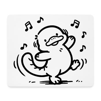 Dancing Platypus | Funny music motif - Mouse Pad (horizontal) - white - Front