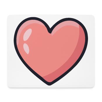 Graphic Rosé Heart - Mouse Pad (horizontal) - white - Front