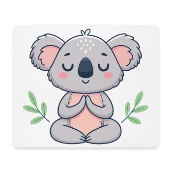 Koala zen méditation pastel - Tapis de souris (format paysage) - blanc - Devant
