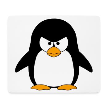 Wütender Pinguin Cartoon - Mousepad (Querformat) - Weiß - Vorne